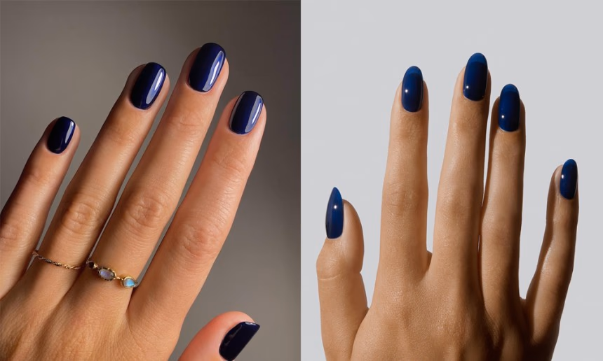 Bye-Bye Burgundy: Midnight Blue Nails Are the Moodiest Manicure of Winter 2026